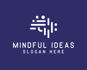 Thought - Brain Dots Psychology logo design