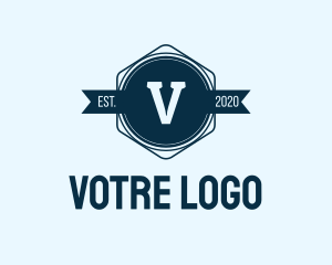Lettermark - Blue Badge Lettermark logo design