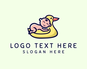 Happy - Rubber Duck Baby logo design