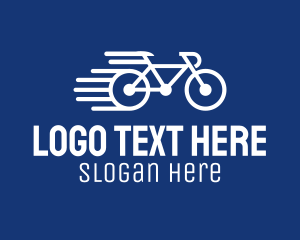 Fixed Gear - Simple Fast Bicycle Bike logo design