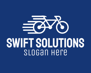 Quick - Simple Fast Bicycle Bike logo design