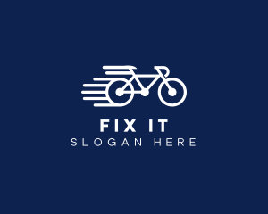 Simple Fast Bicycle Bike logo design