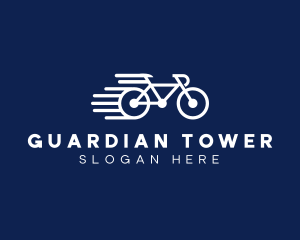 Simple Fast Bicycle Bike logo design