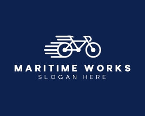 Simple Fast Bicycle Bike logo design