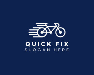 Simple Fast Bicycle Bike logo design