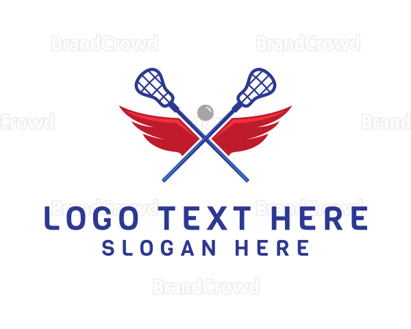 Lacrosse Team Wings Logo