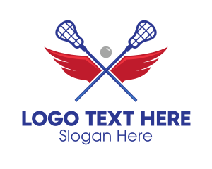 Team - Lacrosse Team Wings logo design