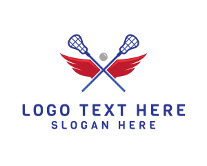League - Lacrosse Team Wings logo design