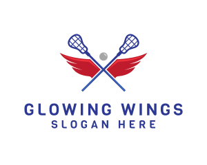 Lacrosse Team Wings logo design