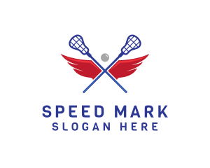 Lacrosse Team Wings logo design