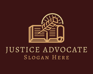 Prosecutor - Notary Book Quill Pen logo design