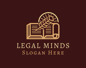 Jurist - Notary Book Quill Pen logo design