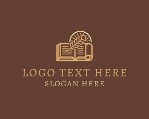 History - Notary Book Quill Pen logo design