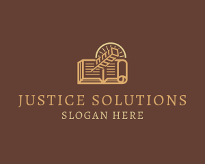 Judicial - Notary Book Quill Pen logo design