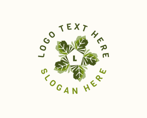 Vegetarian - Leaves Organic Sustainability logo design