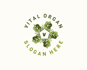 Leaves Organic Sustainability logo design