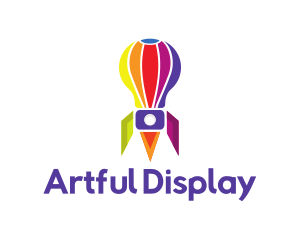 Rocket Hot Air Balloon logo design