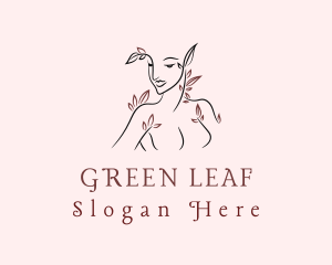 Beauty Leaf Woman logo design