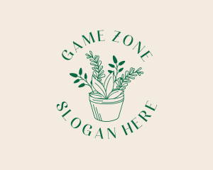 Plant Pot Gardening Logo