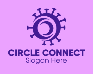 Circle - Purple Circle Virus logo design