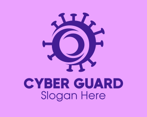 Malware - Purple Circle Virus logo design
