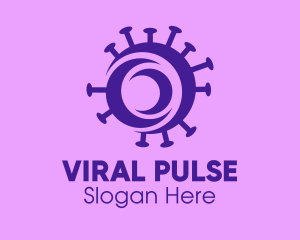 Virus - Purple Circle Virus logo design