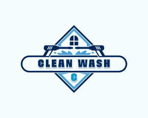 Pressure Washing Clean Sanitation logo design