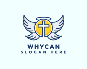 Cross Wings Religion Logo
