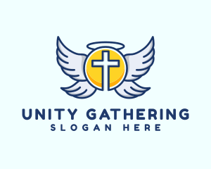 Congregation - Cross Wings Religion logo design