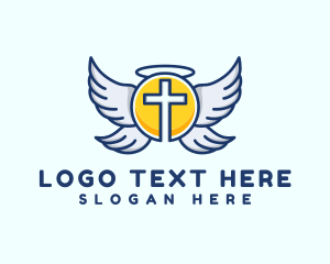 Religion - Cross Wings Religion logo design