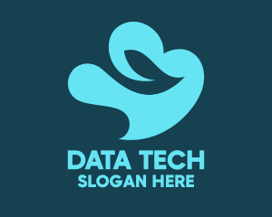 Data - Cloud Leaf Data logo design