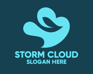Cloud Leaf Data logo design