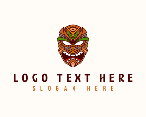 Tribal Tiki Mask Logo