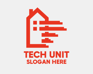 Unit - Red House Mover logo design