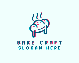 Glitch Bread Sprinkle logo design