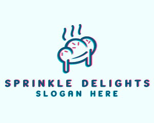 Glitch Bread Sprinkle logo design