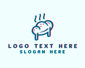 Anaglyph - Glitch Bread Sprinkle logo design