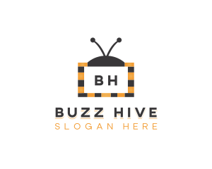 Bee Television Screen logo design