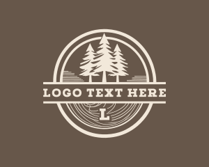 Builder - Pine Tree Camping Forest logo design