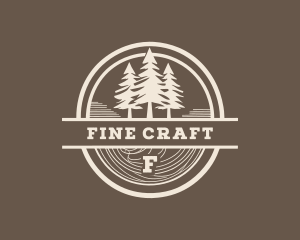 Pine Tree Camping Forest logo design