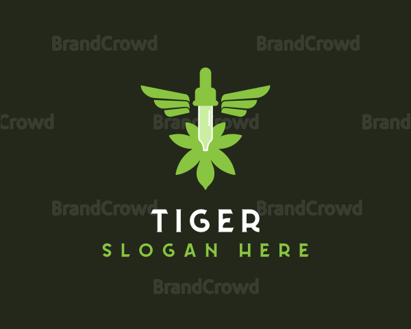 Marijuana Weed Dropper Logo