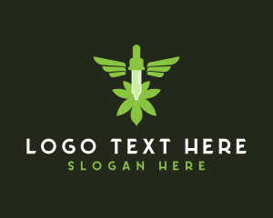 Wing - Marijuana Weed Dropper logo design