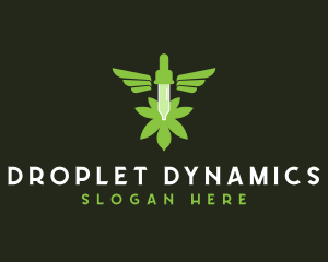 Dropper - Marijuana Weed Dropper logo design