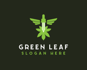 Marijuana Weed Dropper logo design