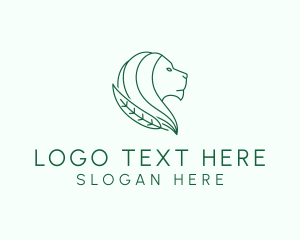 Feather - Nature Wild Lion logo design