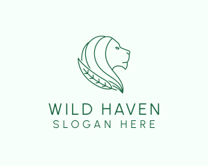 Nature Wild Lion logo design