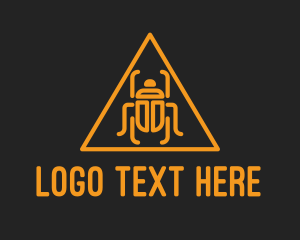 Fumigate - Orange Pyramid Beetle logo design