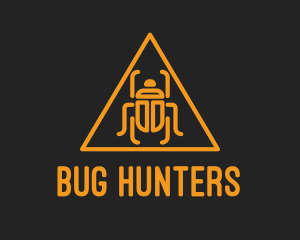 Entomology - Orange Pyramid Beetle logo design