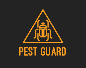 Fumigation - Orange Pyramid Beetle logo design