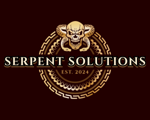  Serpent Skull Venom logo design